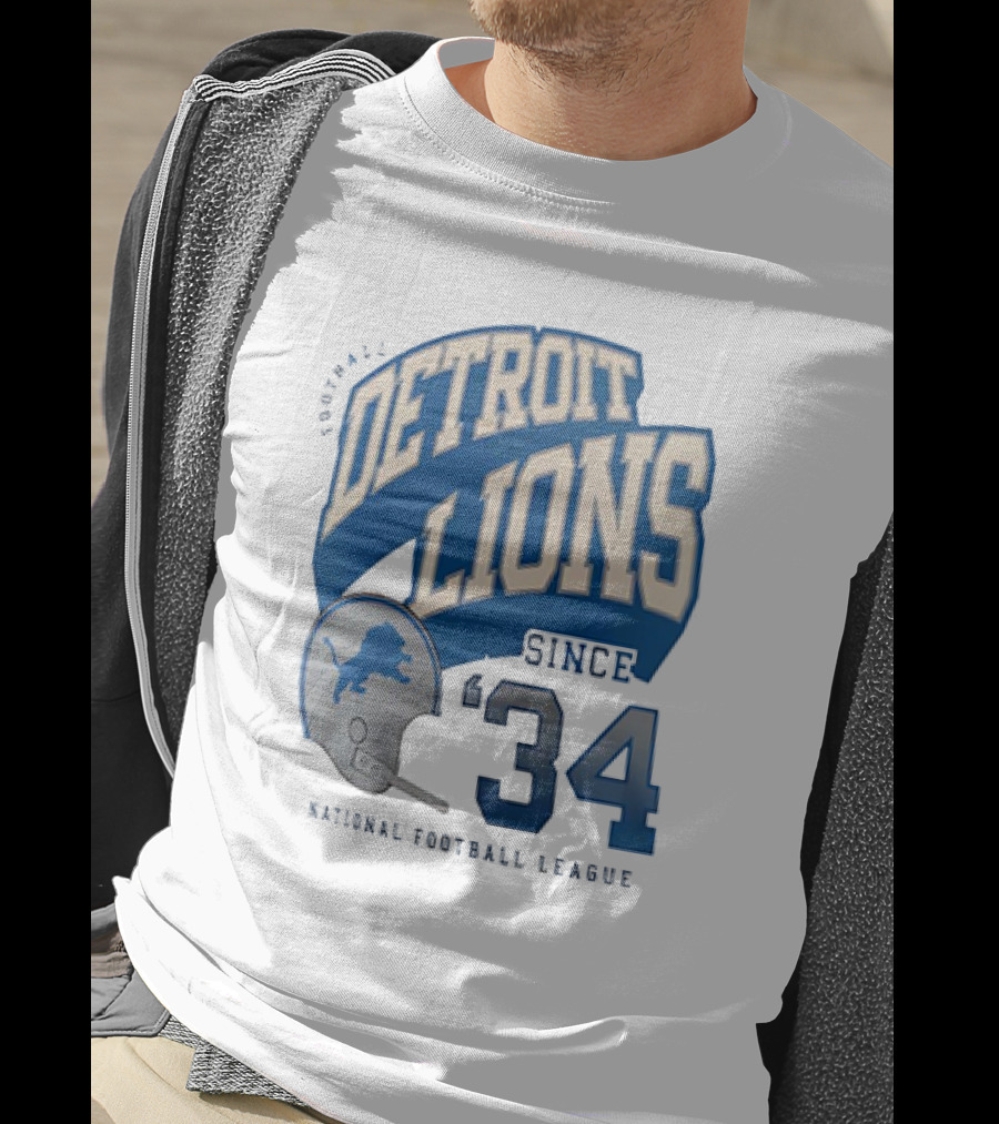 Detroit Lions Football NFL National Football League Since 34 T-Shirt