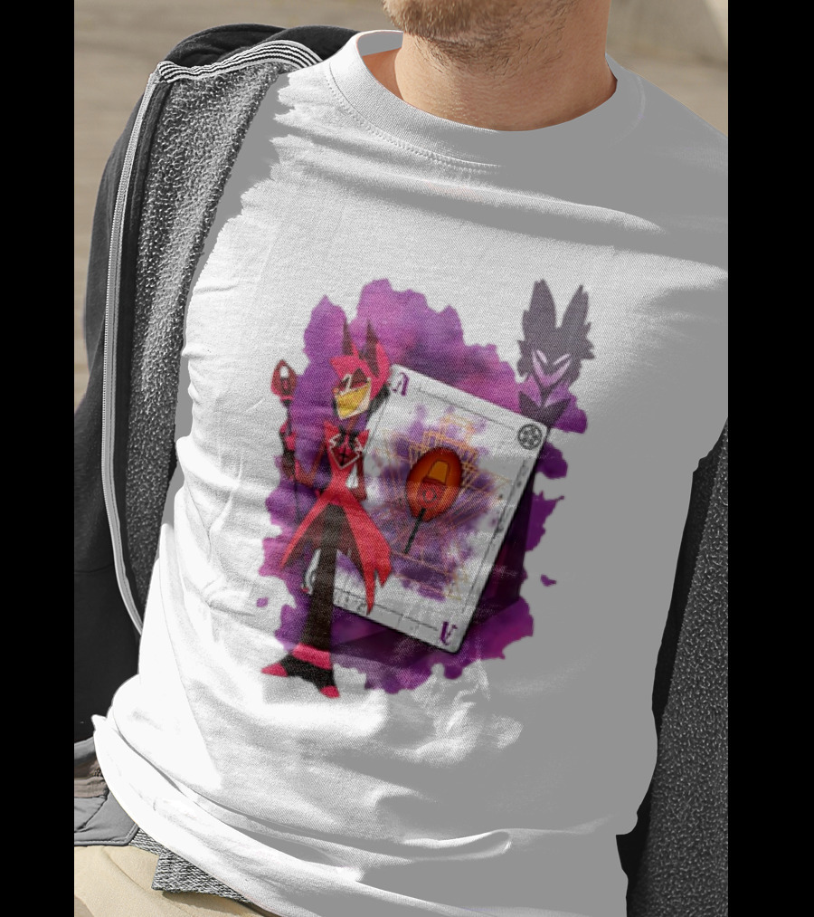 Lilac Ace In The Hole Hazbin Alastor T-Shirt