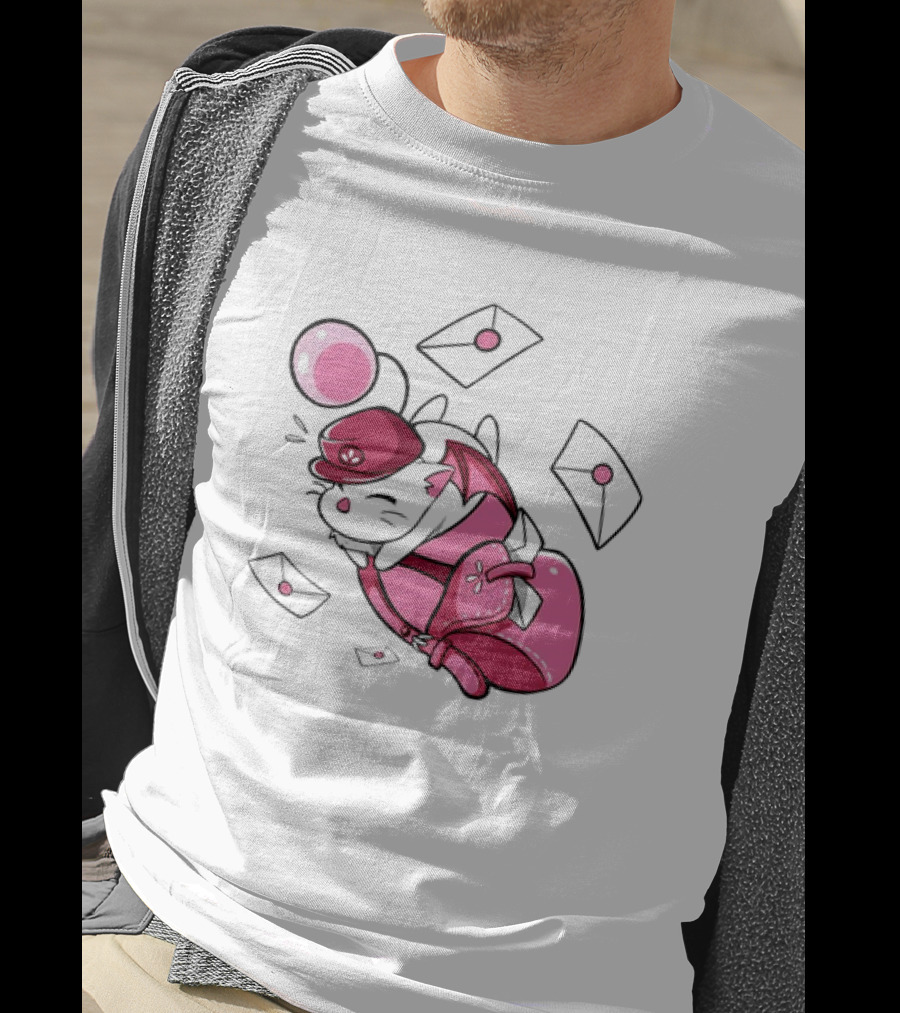Moogle Mail Delivery With Letters Soaring In Flight T-Shirt