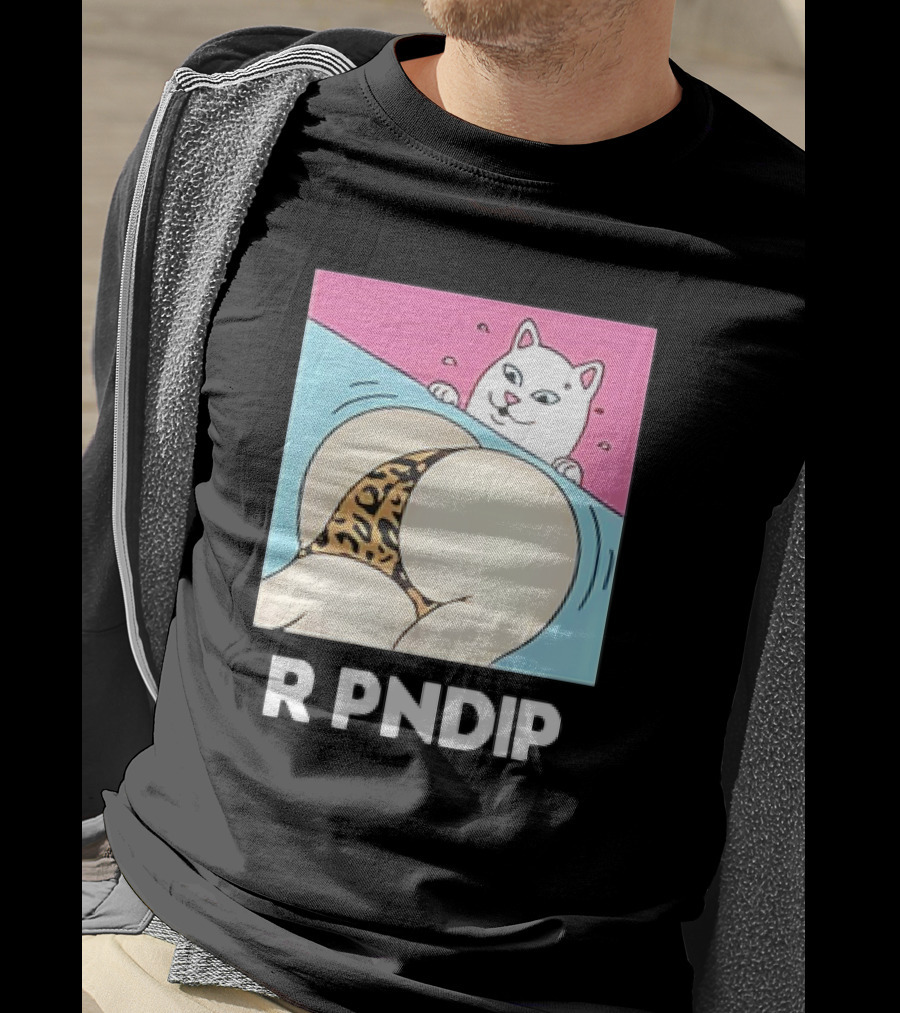 RIPNDIP Peaches And Nerm Silly Cat Leopard Print T-Shirt