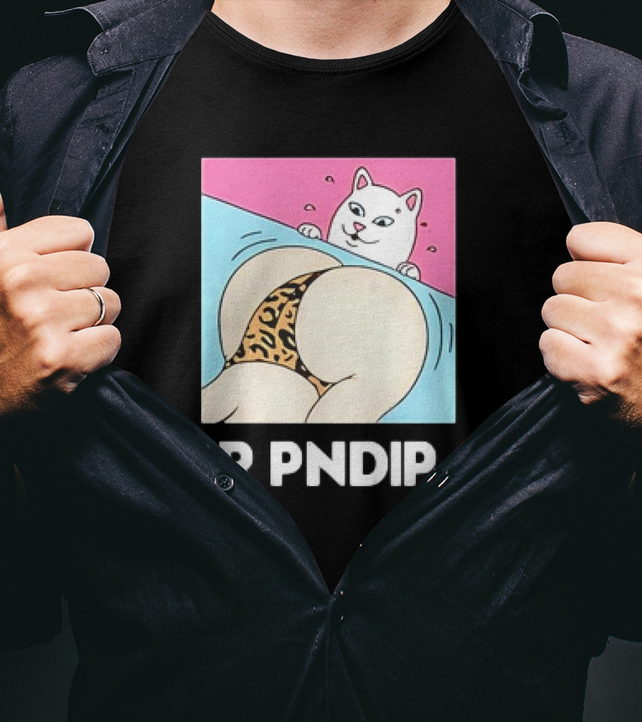 RIPNDIP Peaches And Nerm Silly Cat Leopard Print T-Shirt