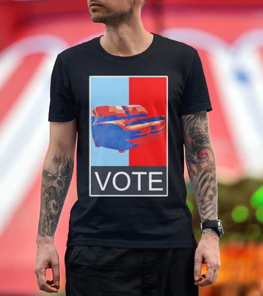 Tariq Nasheed Sofa Vote Red Blue T-Shirt