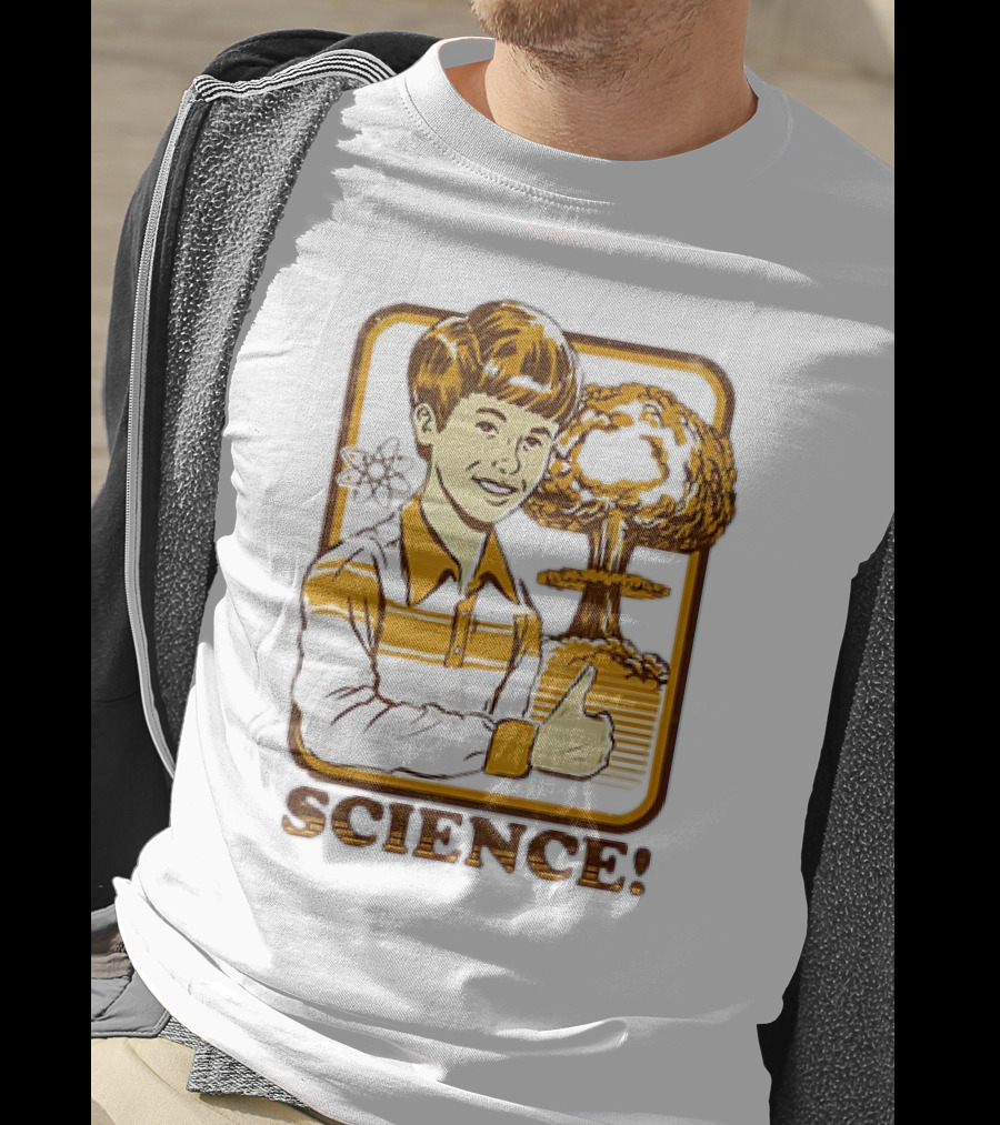 Atomic Bomb Science Boy With Mushroom Cloud T-Shirt