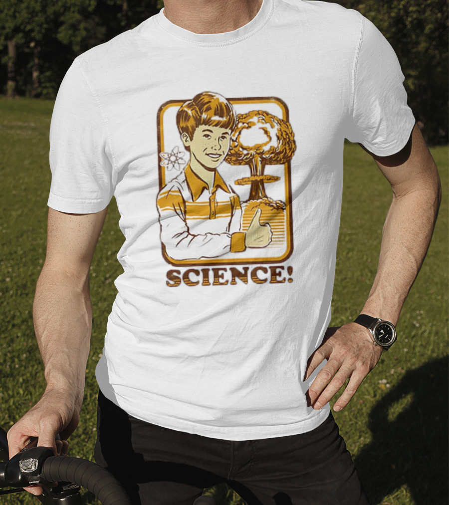 Atomic Bomb Science Boy With Mushroom Cloud T-Shirt