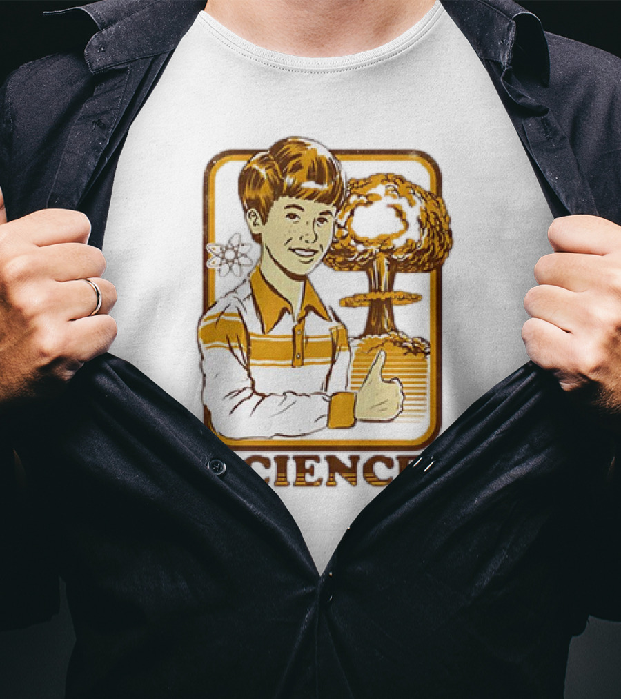 Atomic Bomb Science Boy With Mushroom Cloud T-Shirt