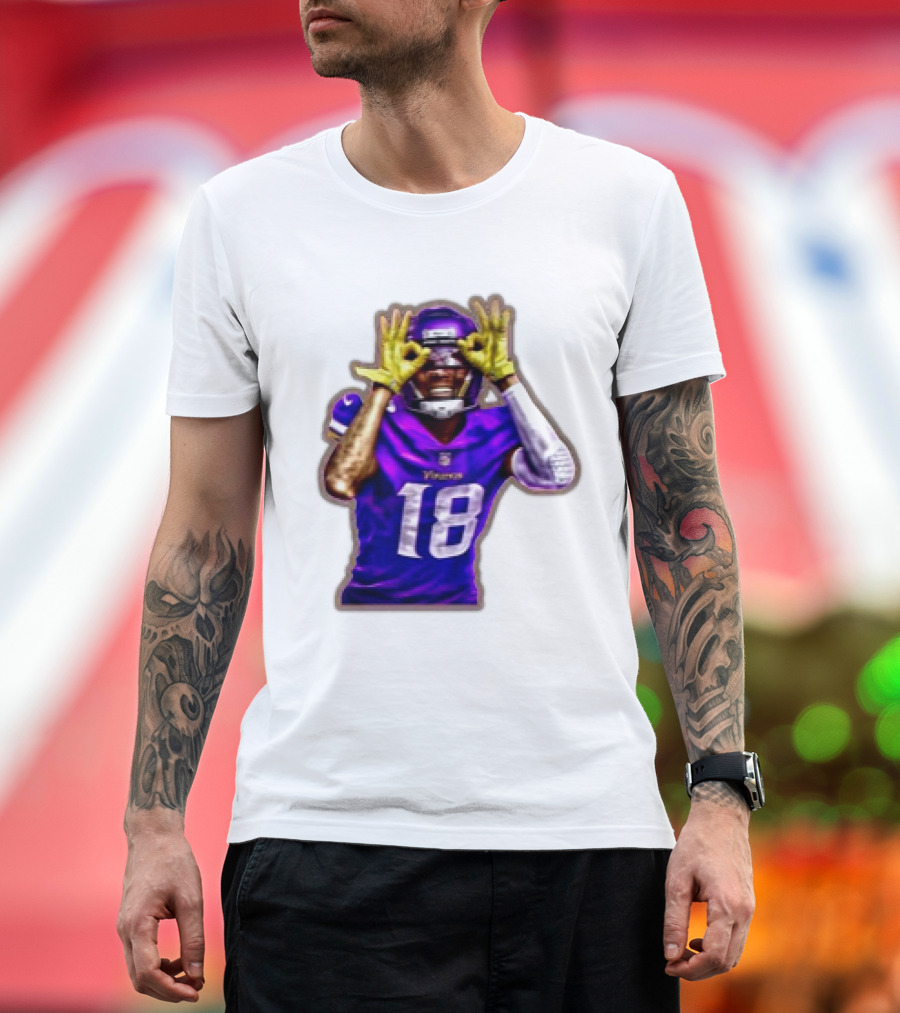 Football Minnesota Vikings Justin Jefferson Trippy Now U See Me T-Shirt