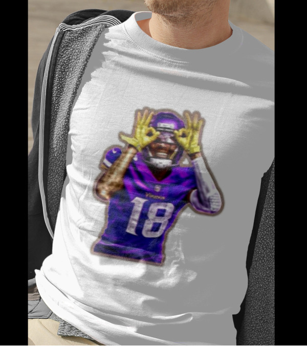 Football Minnesota Vikings Justin Jefferson Trippy Now U See Me T-Shirt