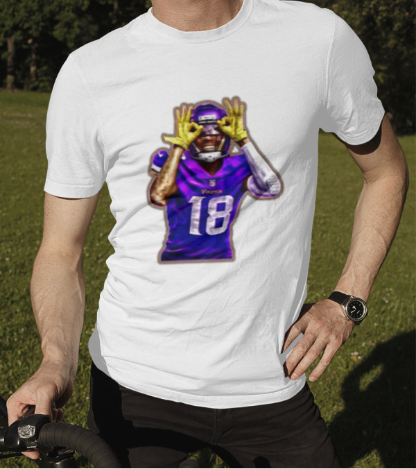 Football Minnesota Vikings Justin Jefferson Trippy Now U See Me T-Shirt