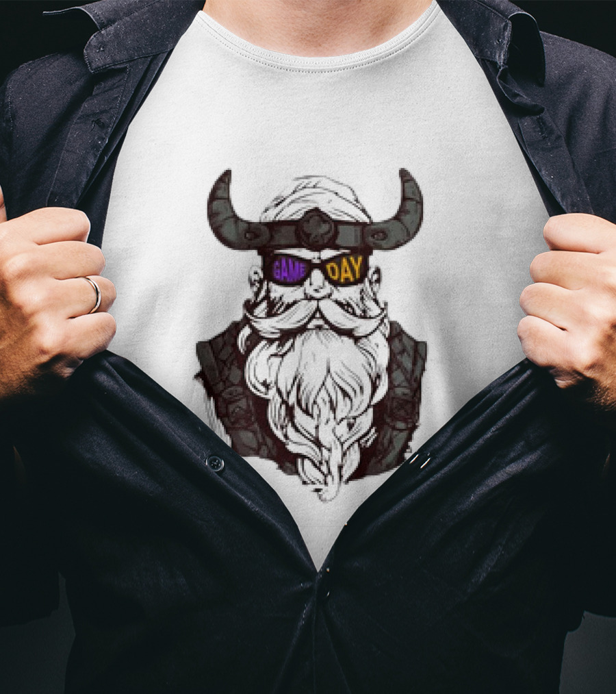 Game Day Minnesota Vikings Football Viking Helmet Headwear T-Shirt