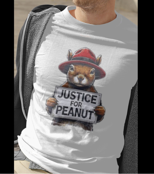 Justice For Peanut The Squirrel Red Hat Protest T-Shirt