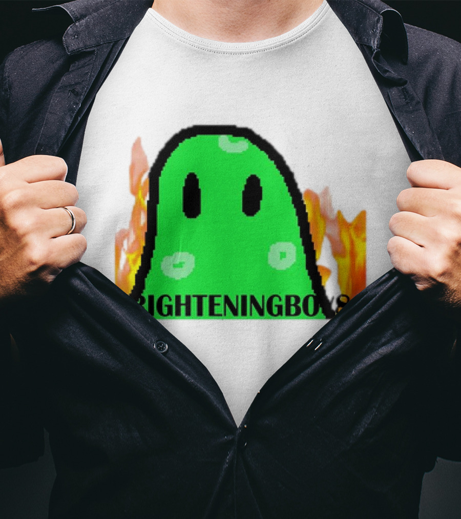FRIGHTENINGBOY82 Slime With Fire Background T-Shirt