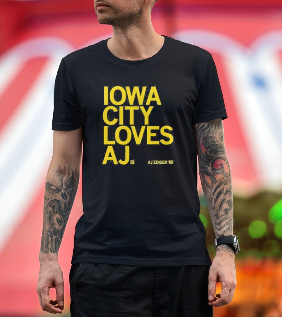 Iowa City Loves AJ Ediger T-Shirt
