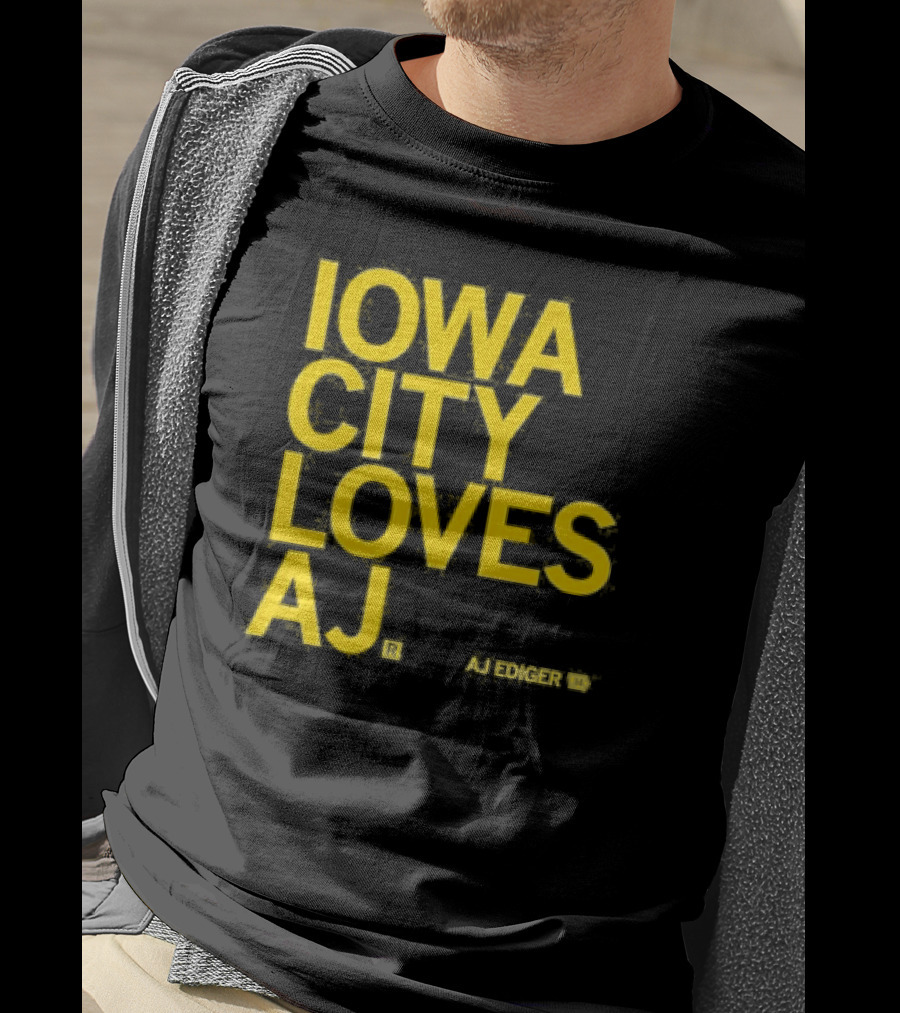 Iowa City Loves AJ Ediger T-Shirt