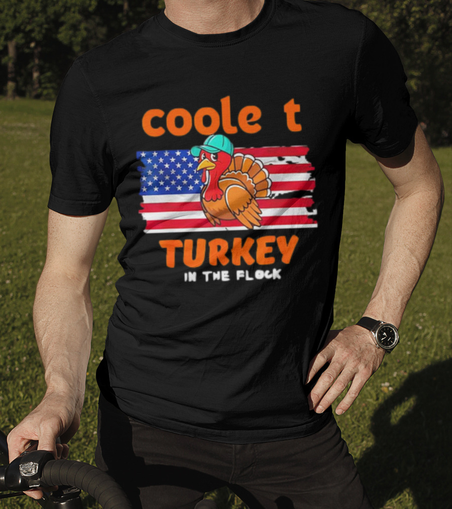 Cool Turkey USA Flag In The Flock T-Shirt