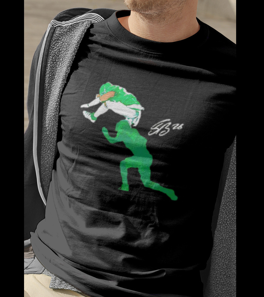 Philadelphia Eagles NFL Saquon Barkley SB26 The Reverse Hurdle Vintage T-Shirt