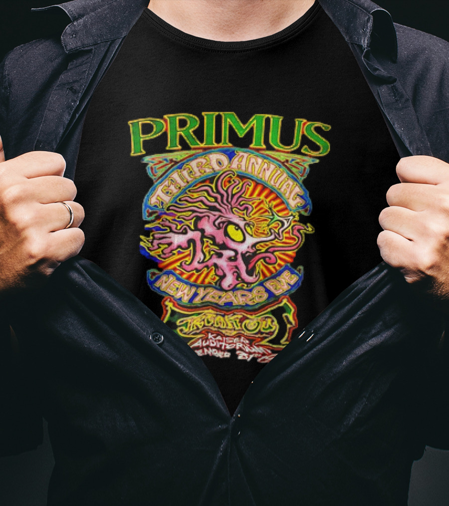 Primus Third Annual New Years Eve Freak Out Kaiser Auditorium Oakland 1996 T-Shirt