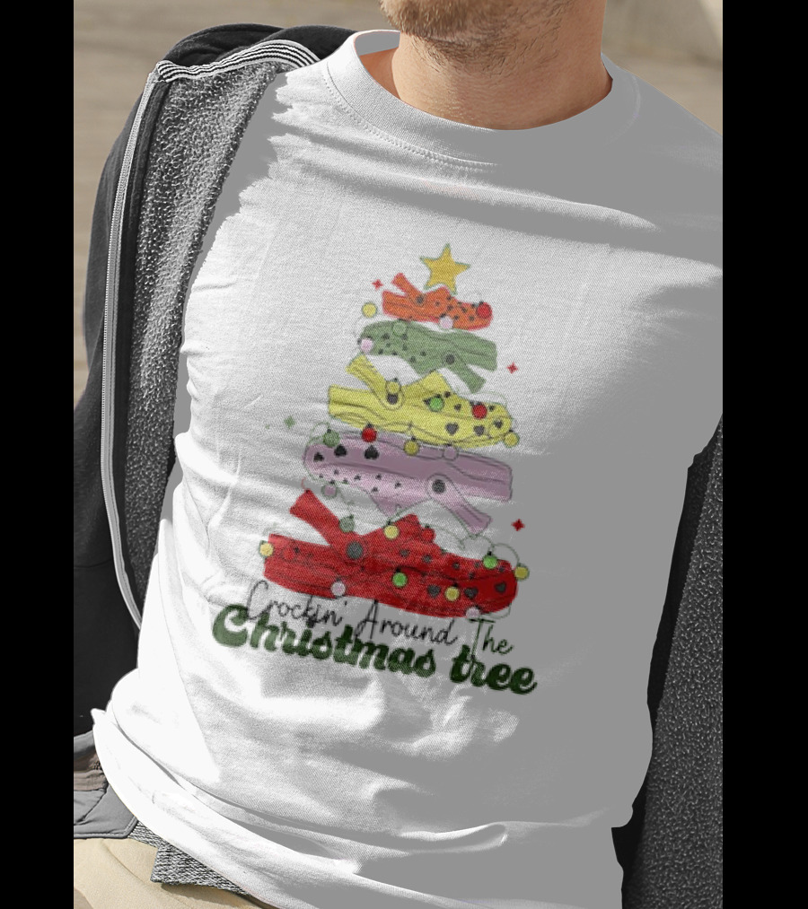 Crockin' Around The Christmas Tree Crocs Holiday T-Shirt