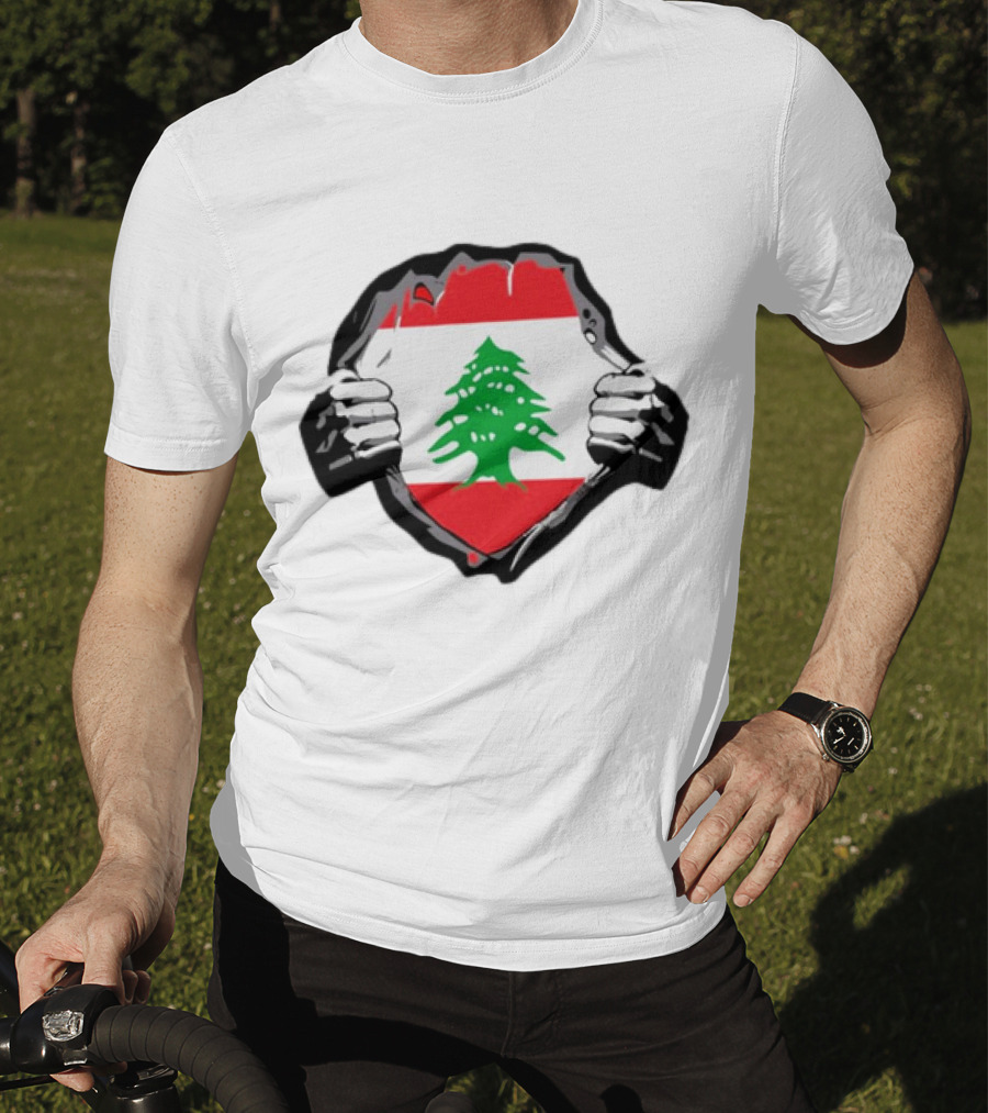 Lebanon Flag Lebanese Roots Cedar Pride Emblem T-Shirt