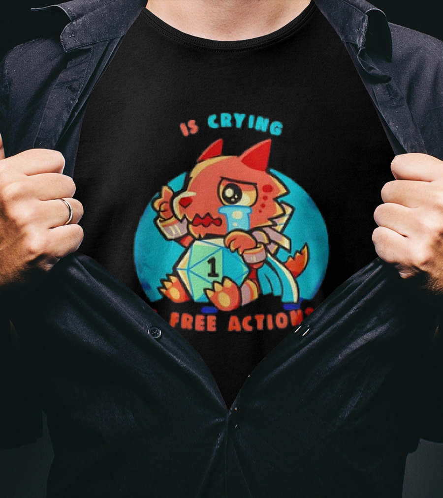 Dragon Crying Is A Free Action D20 Dice Game Humor T-Shirt
