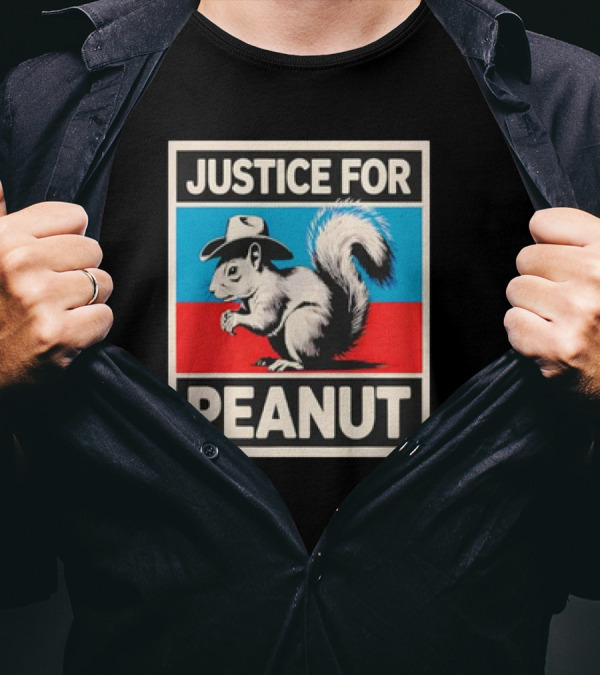 Justice For Peanut The Squirrel Pnut Retro Iconic T-Shirt