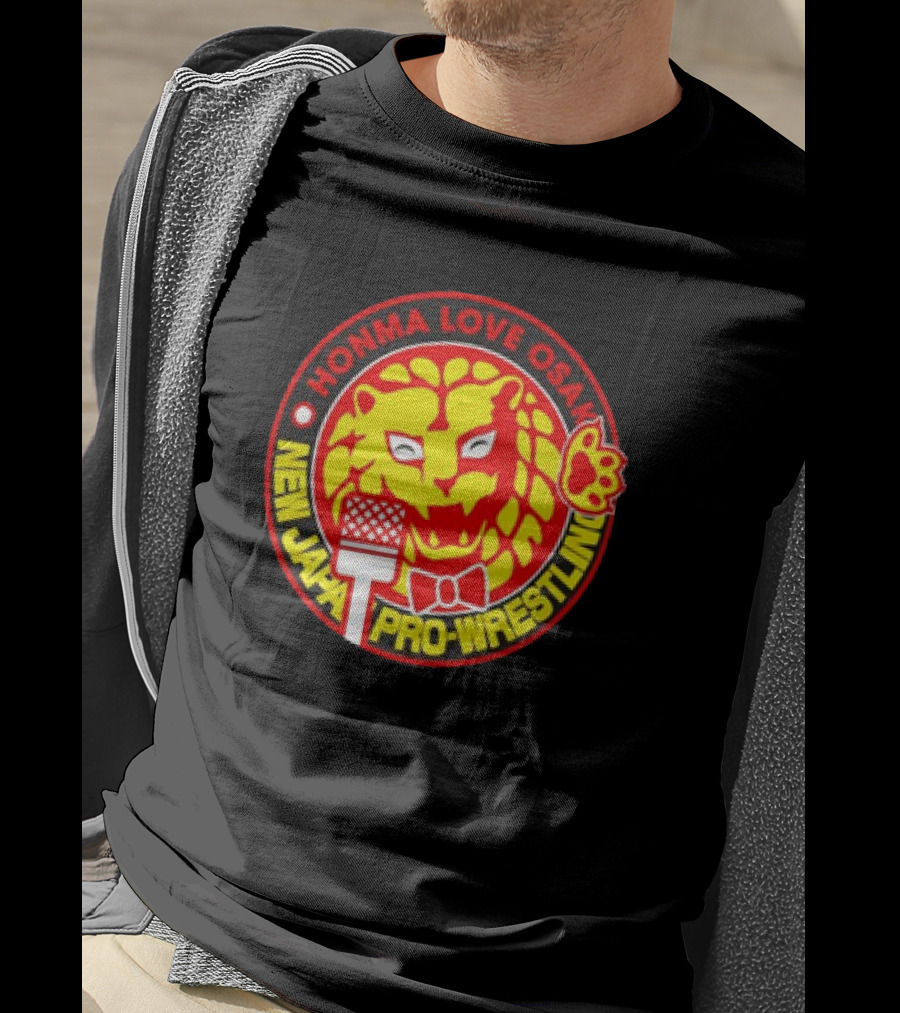 Honma Love Osaka New Japan Pro-Wrestling Lion Mark T-Shirt