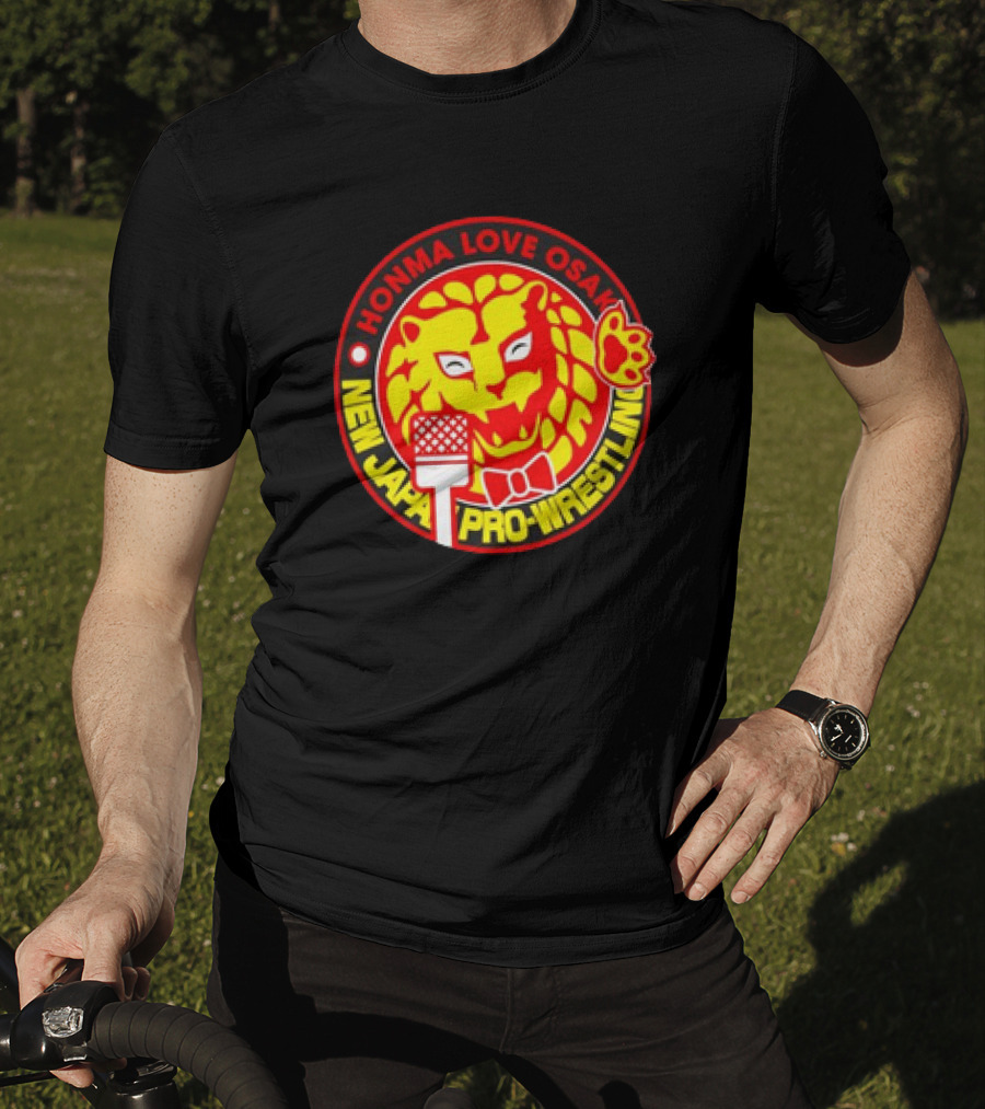 Honma Love Osaka New Japan Pro-Wrestling Lion Mark T-Shirt