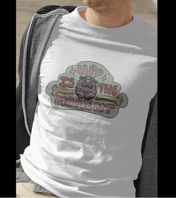 Hpp Is The Moment Hippo With Bones And Sparkles T-Shirt