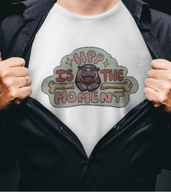 Hpp Is The Moment Hippo With Bones And Sparkles T-Shirt