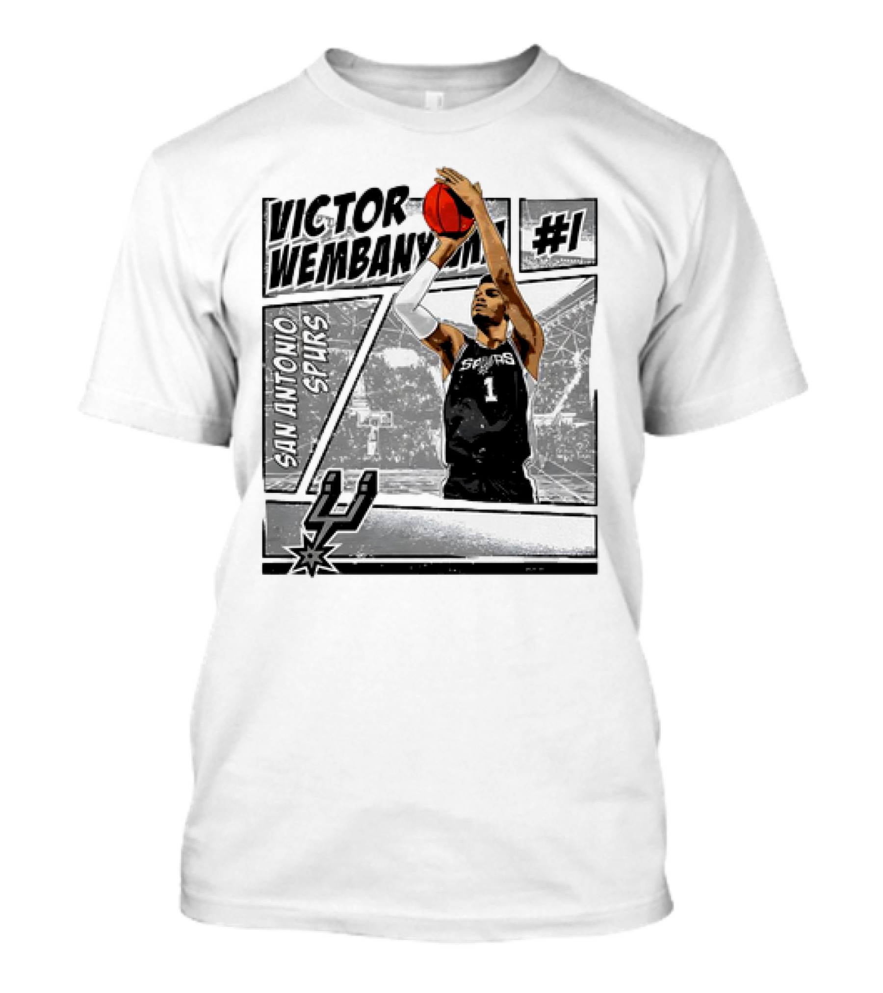Victor Wembanyama San Antonio Spurs #1 NBA Comic Vintage T-Shirt