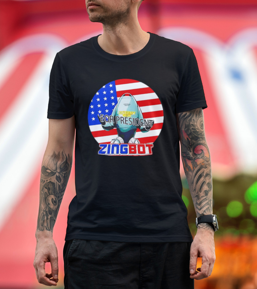 Zingbot for President USA Flag T-Shirt