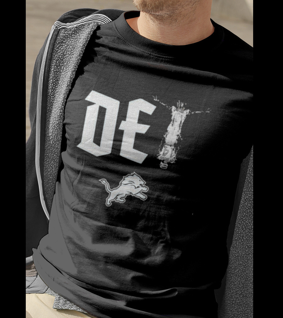 DET Detroit Lions Amon-ra St. Brown Lions Logo Player T-Shirt