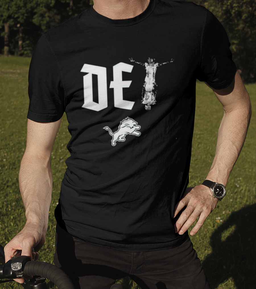 DET Detroit Lions Amon-ra St. Brown Lions Logo Player T-Shirt