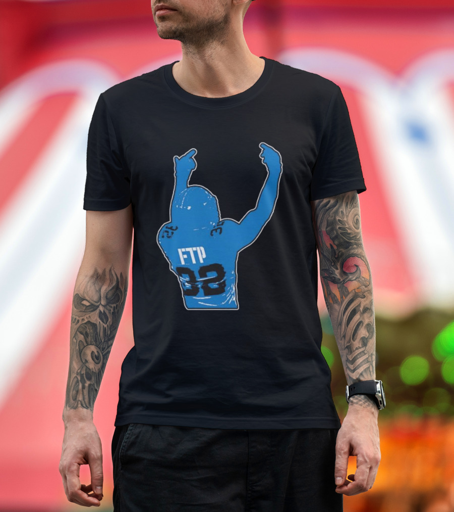 FTP Brian Branch Detroit Lions NFL Number 32 Sports T-Shirt