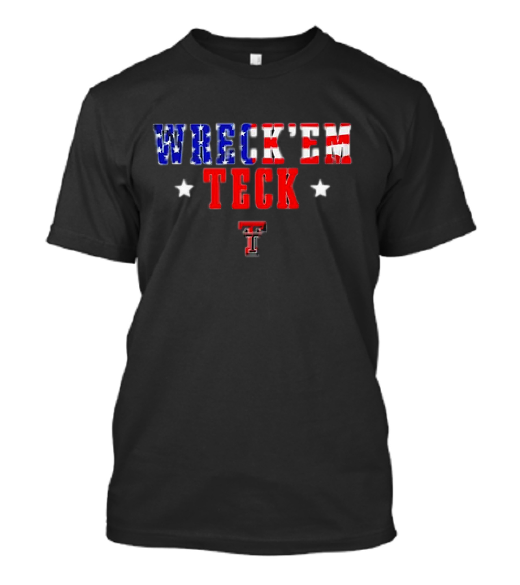 Wreck Em Texas Tech Red Raiders Stars Stripes T-Shirt