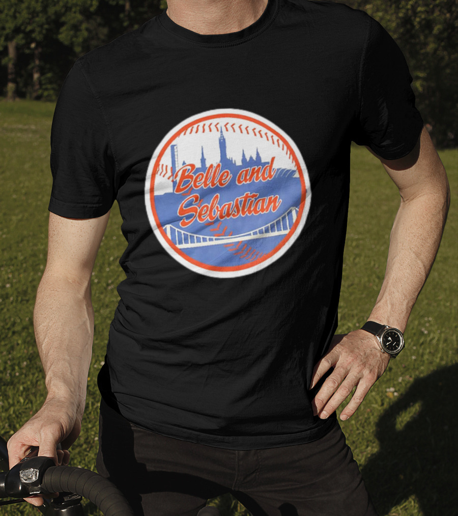 Belle And Sebastian New York Mets Skyline Baseball Bridge T-Shirt