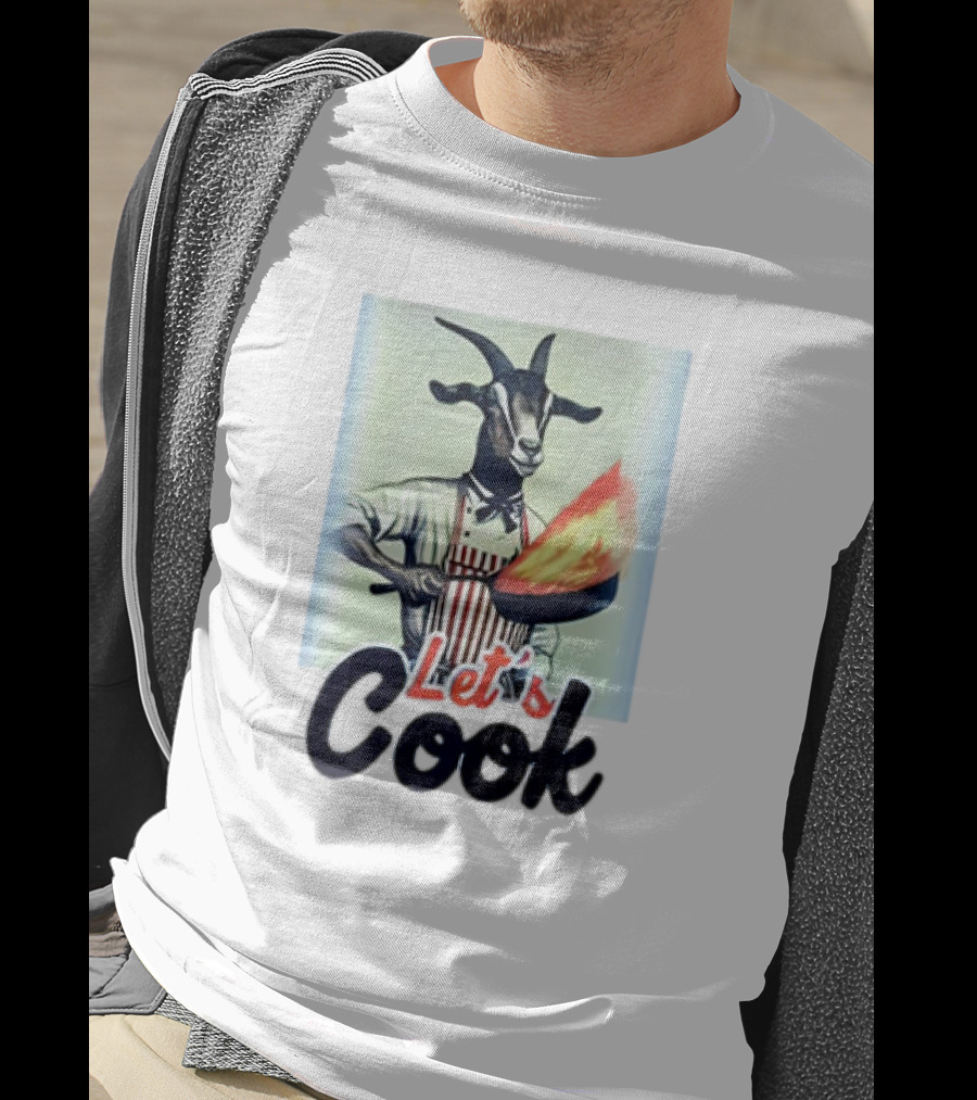 Let's Cook Goat With Flaming Pan Chef T-Shirt