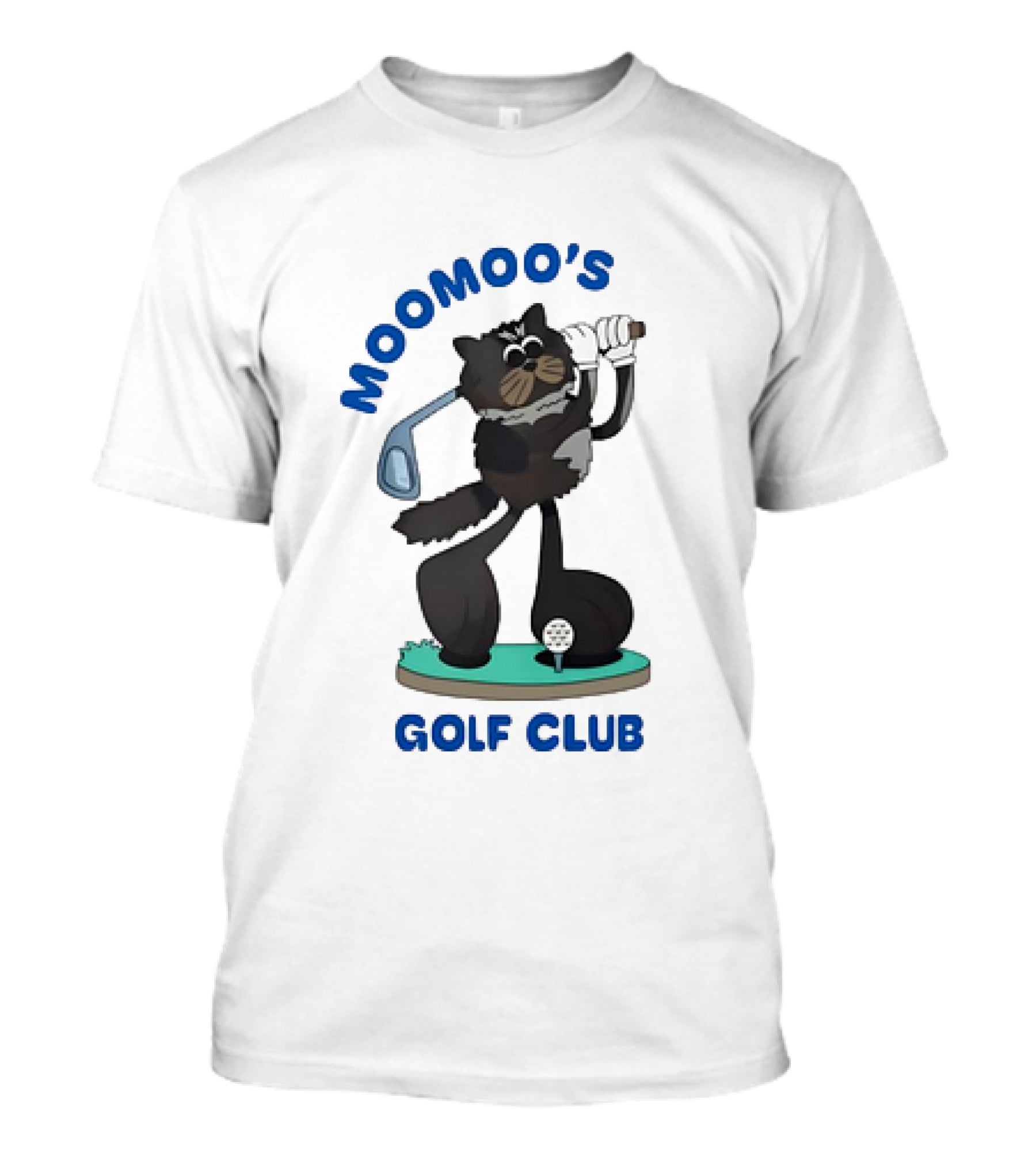 Moomoo's Golf Club Playful Cat On The Fairway T-Shirt