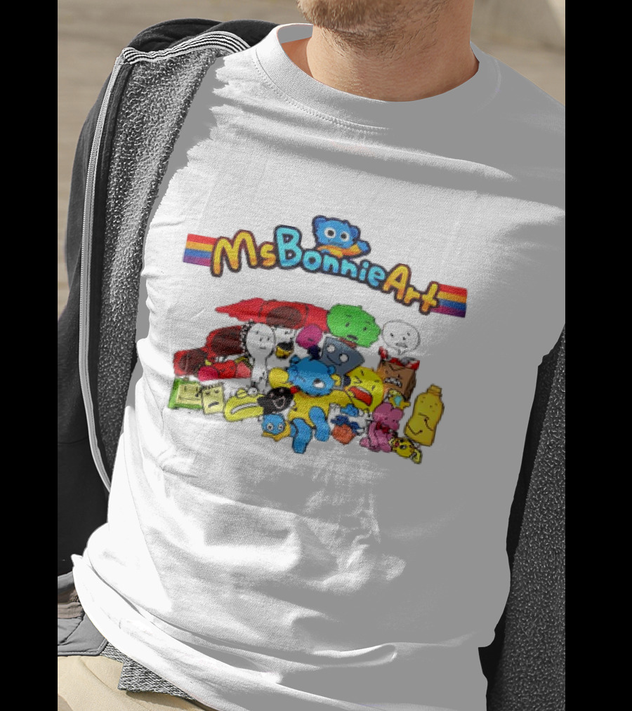Ms Bonnie Art Colorful Character Collection Illustrator And Voice Actor T-Shirt