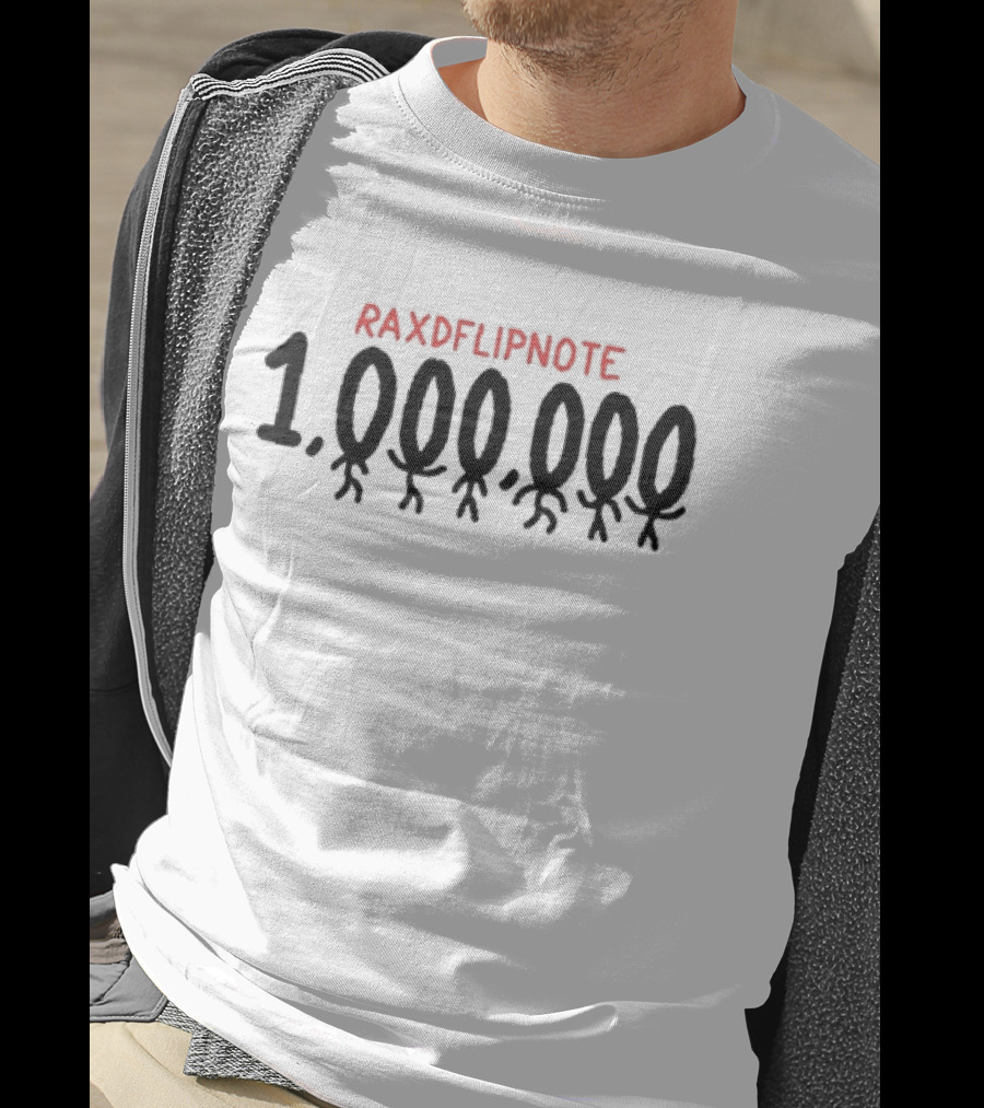 Raxdflipnote 1,000,000 Stick Figure T-Shirt