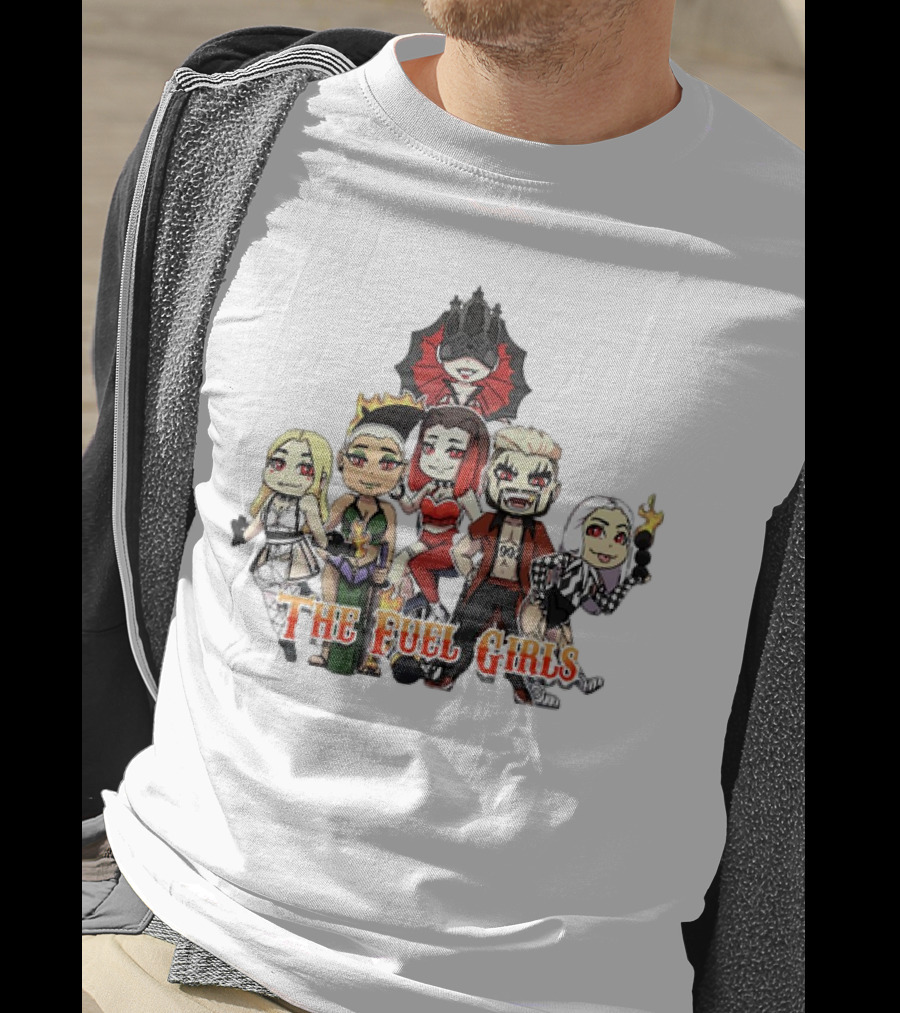 The Fuel Girls Team Classic Cartoon Characters T-Shirt