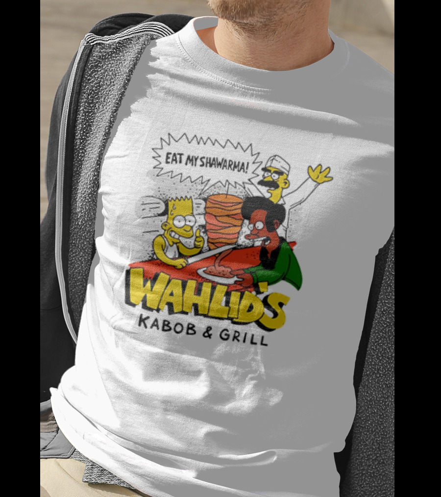 The Simpsons Wahlid's Eat My Shawarma Kabob And Grill T-Shirt