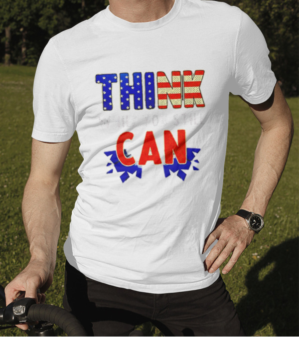 Think CAN American Flag Stars Stripes T-Shirt
