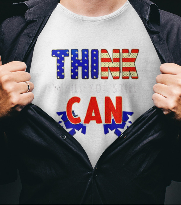 Think CAN American Flag Stars Stripes T-Shirt