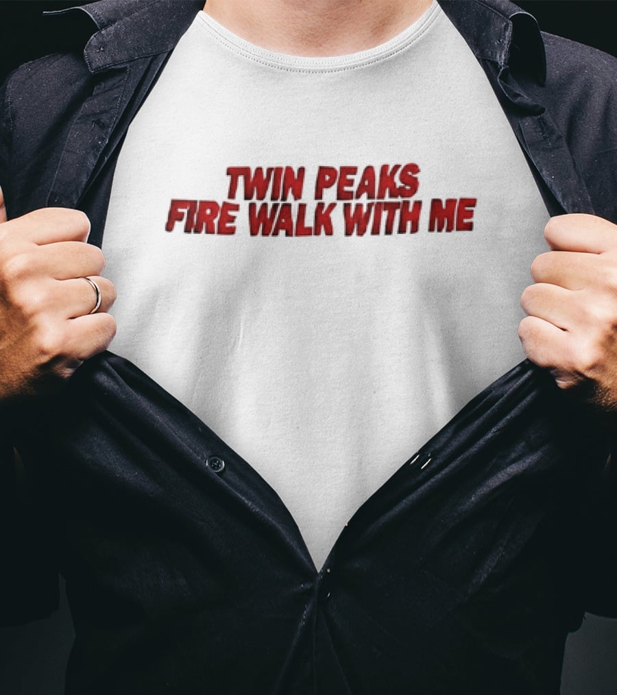 Twin Peaks Fire Walk With Me Text Red T-Shirt