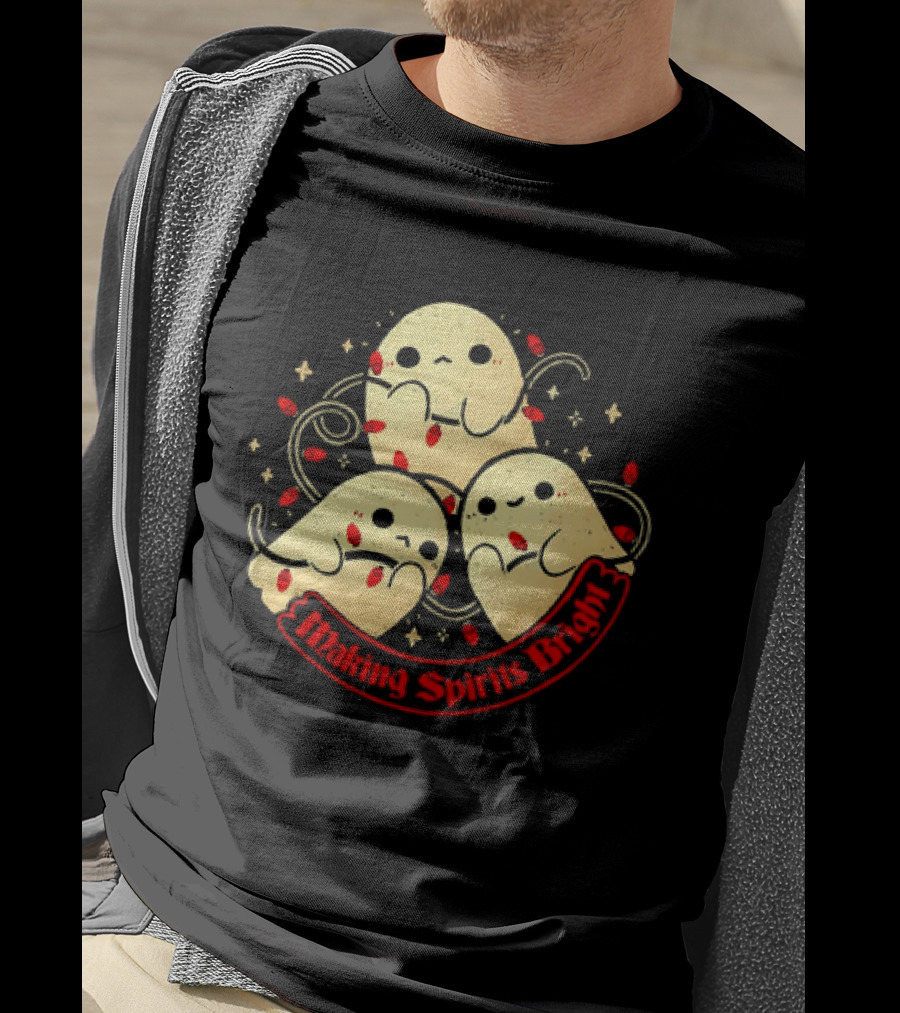 Making Spirits Bright Cute Ghosts T-Shirt