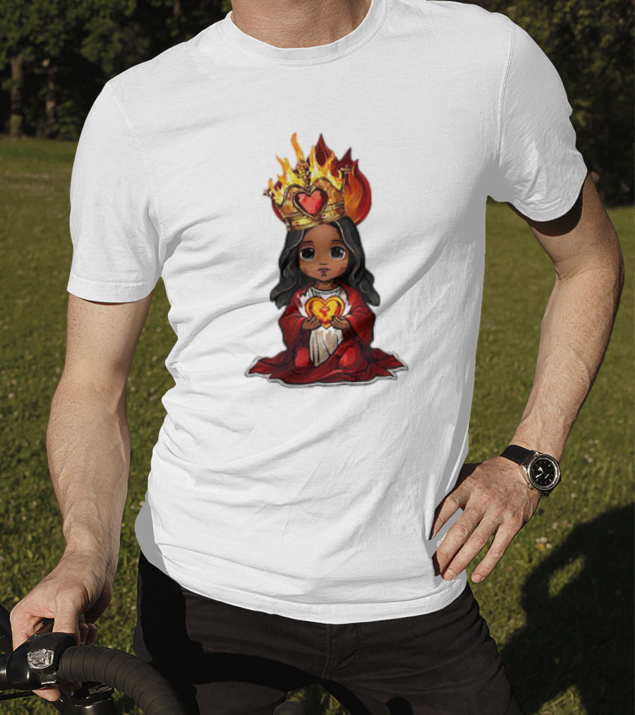 Santo Nino Icon With Flaming Heart And Crown In Philippines T-Shirt