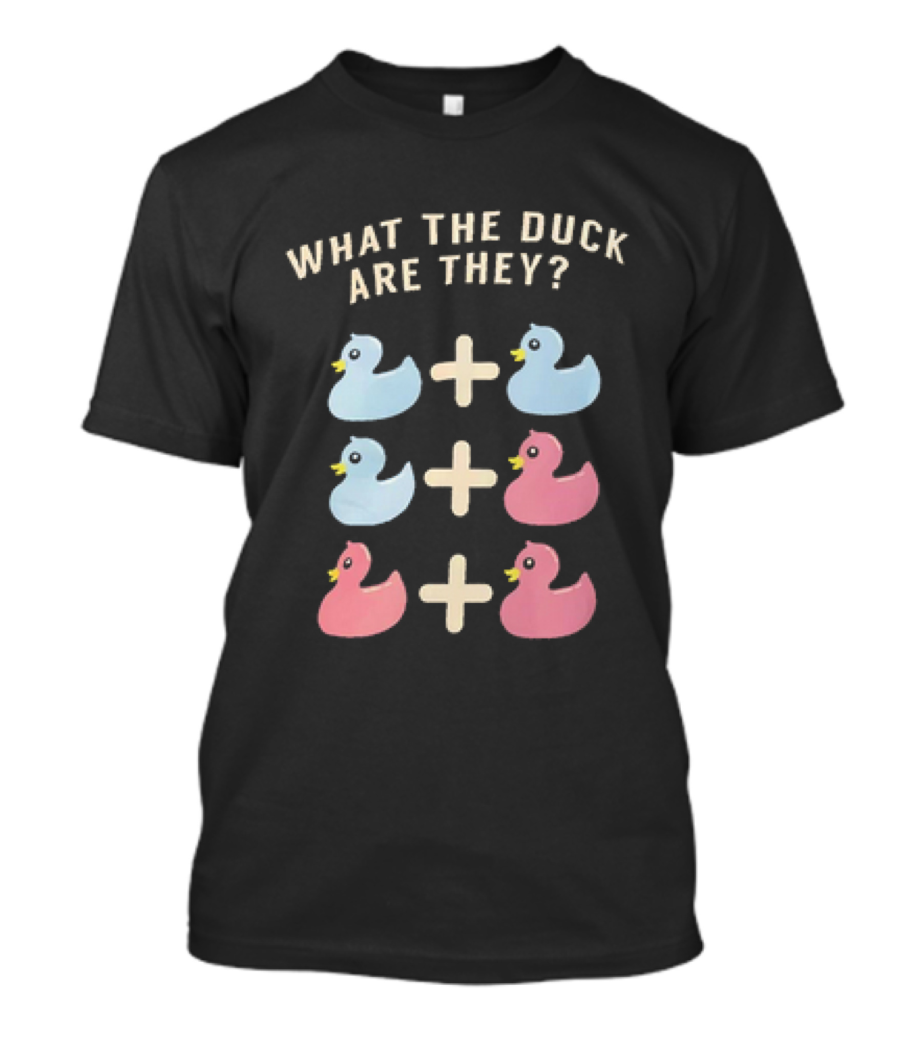 What The Duck Are They Blue And Pink Duck Addition Puzzle T-Shirt