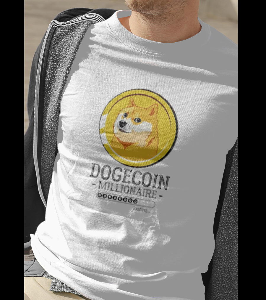 Dogecoin Millionaire Loading Hodl Doge Coin Crypto Meme T-Shirt