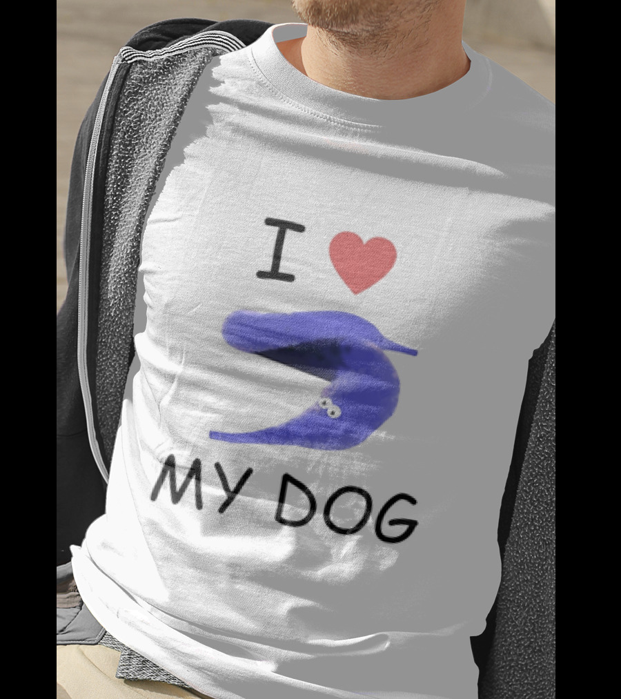 I Love My Dog Silly Worm T-Shirt