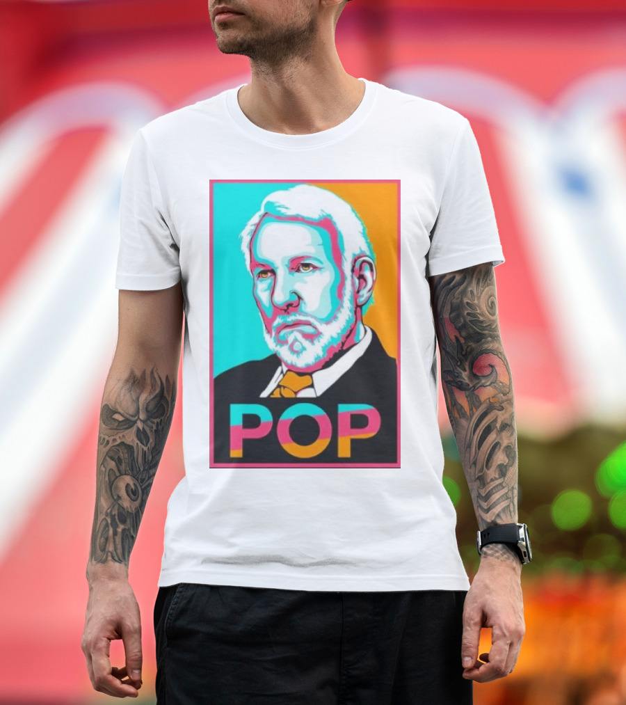 Raul Dominguez Jr Pop Retro Gregg Popovich T-Shirt